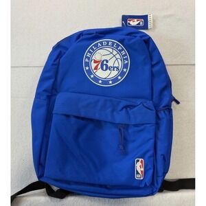 NBA Philadelphia 76ers Blue Backpack Adjustable Straps Zippered Pockets